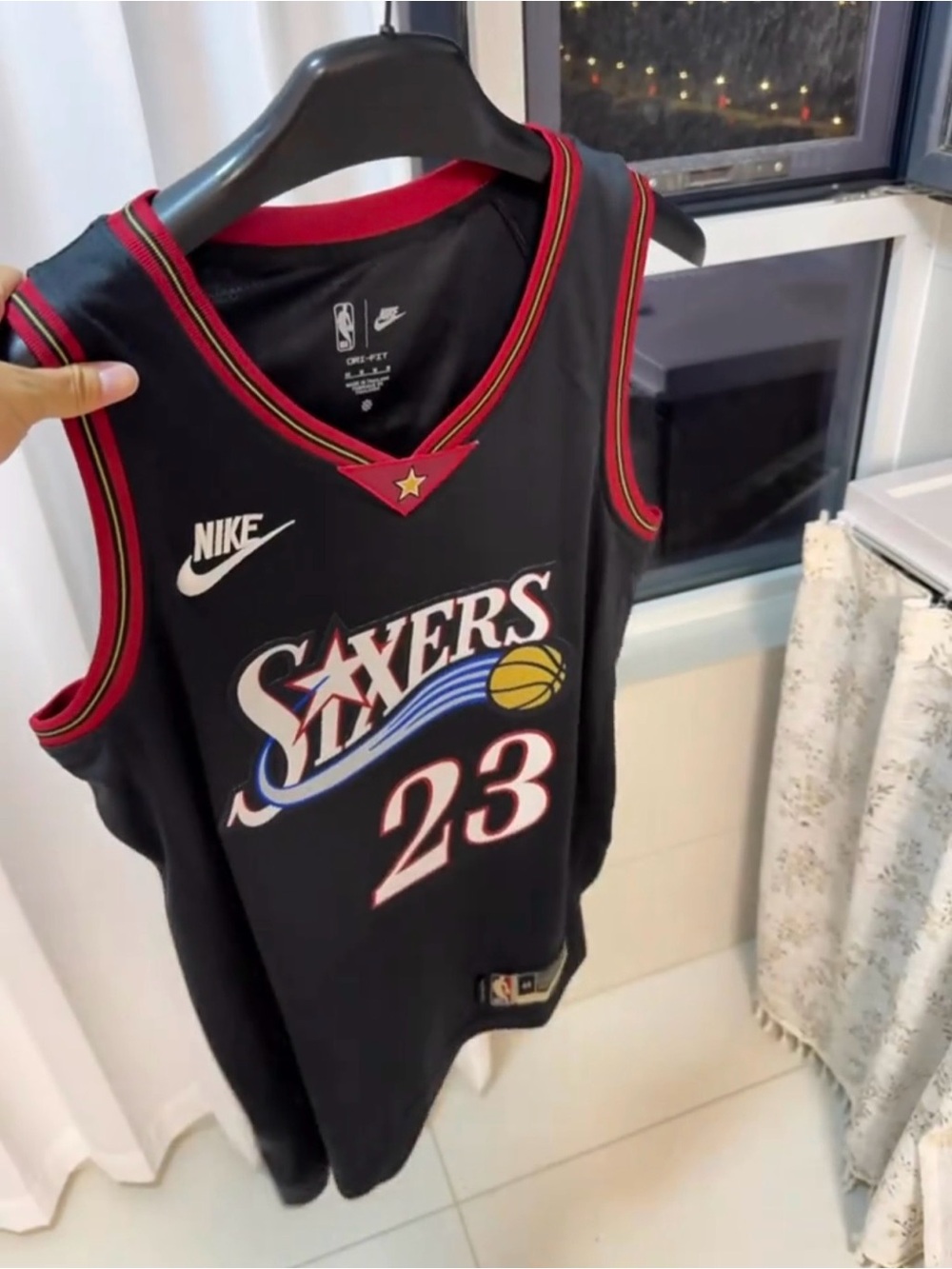 LeBron James 76ers Black Jersey Stitched